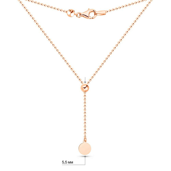 Золотое колье Fly с регулируемым размером (арт. 352757/1) – изображение 3