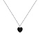 Серебряное колье Сердце с ониксом (арт. 7507/2402о) – изображение 1
