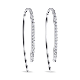 Сережки серебряные с фианитами (арт. 7502/21052р)