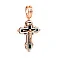 Золотой крестик с распятием и эмалью (арт. 501639ч) – изображение 1