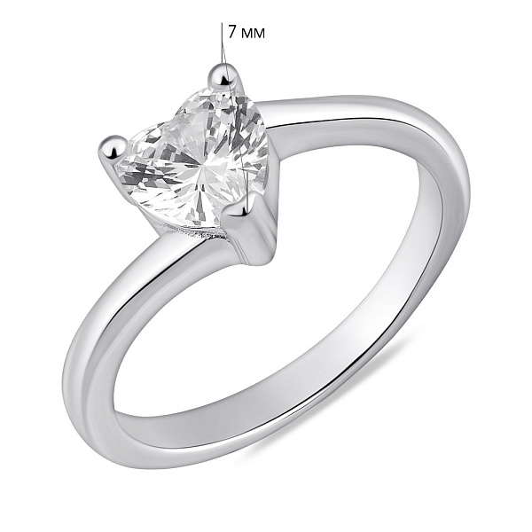 Серебряное кольцо Сердце (арт. 7501/8031) – изображение 2
