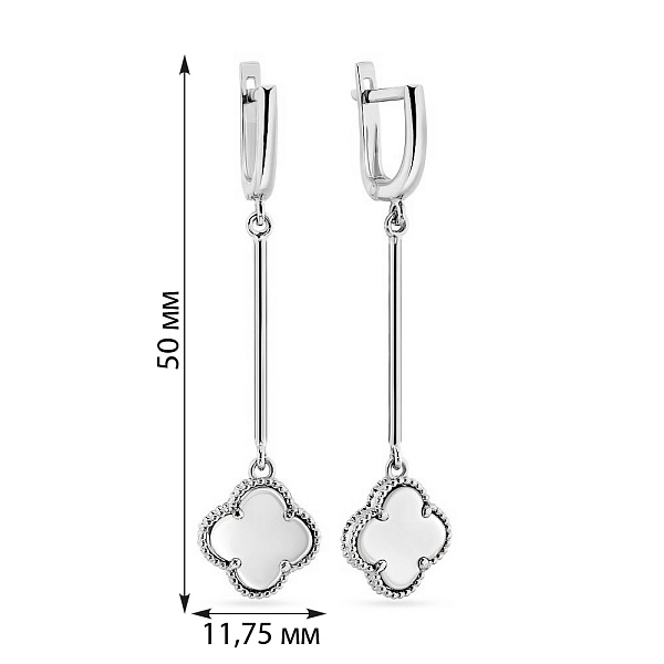 Золотые серьги с перламутром (арт. 105020бп) – изображение 2