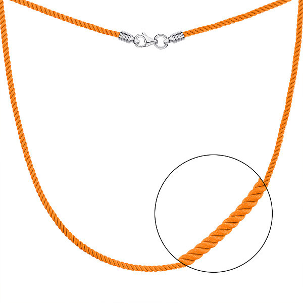 Шовковий ювелірний шнурок з срібним замком (арт. 7307/79054-226/24ор) – зображення 1