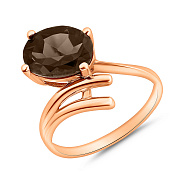 Золотое кольцо с коричневым кварцем (арт. 152604К.д)
