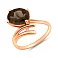 Золотое кольцо с коричневым кварцем (арт. 152604К.д) – изображение 1