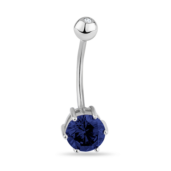 Пирсинг для пупка из серебра (арт. 7512/ПР2ФС/027) – изображение 1