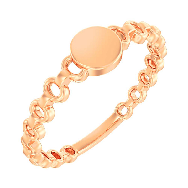 Золотое кольцо без камней (арт. 141193) – изображение 1