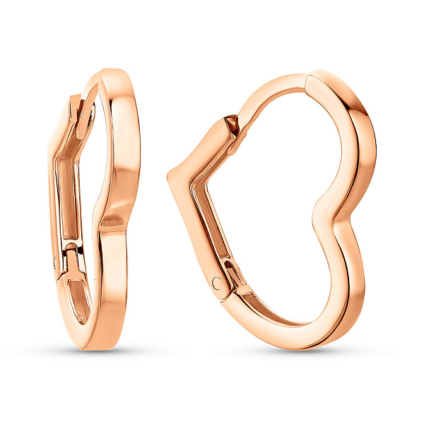 Золотые серьги «Сердечки» (арт. 109688) – изображение 1