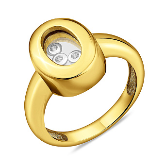 Золота каблучка з фіанітами (арт. 150852ж)