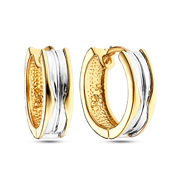 Золотые серьги-конго (арт. 103694/15бж) – изображение 1