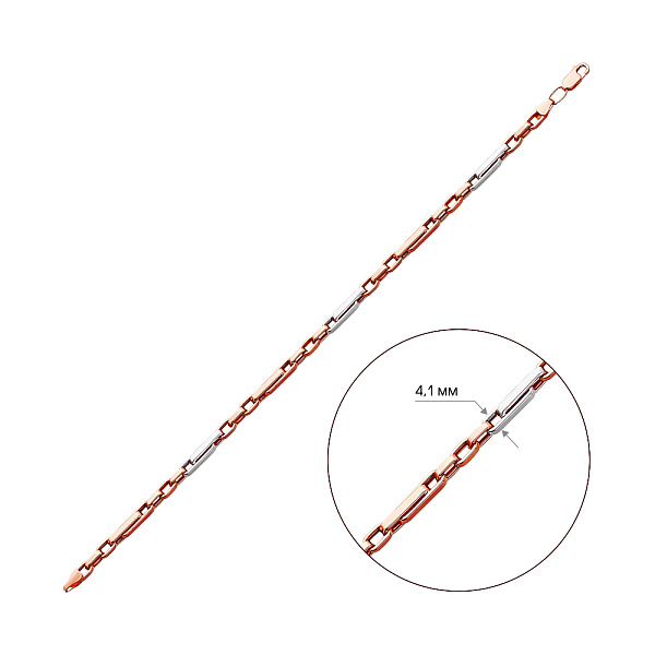 Золотой цепочный браслет на руку Якорного плетения (арт. 323417кб) – изображение 2