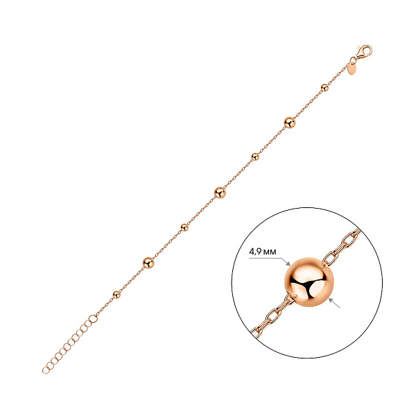 Браслет з золота з кульками (арт. 326504) – зображення 5