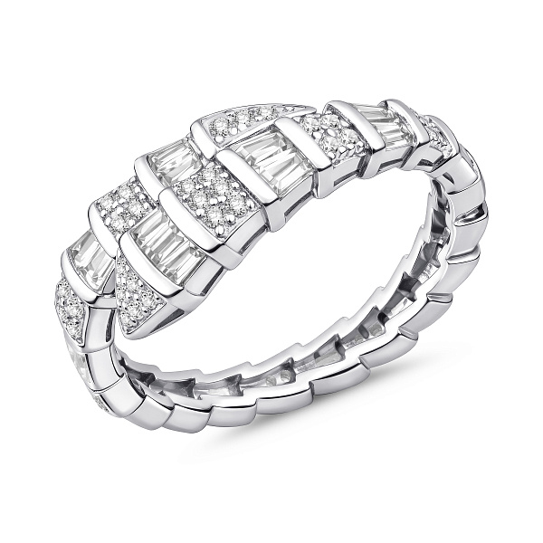 Срібна каблучка Змія з фіанітами (арт. 7501/8498) – зображення 1