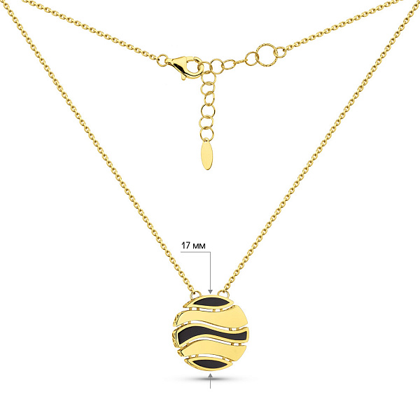 Золоте кольє Francelli з оніксом (арт. 352717жо) – зображення 4