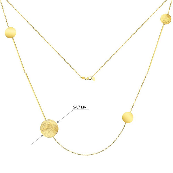 Золотое колье Francelli (арт. 352983ж) – изображение 6