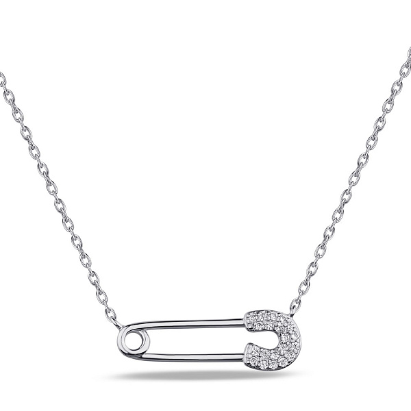 Серебряное колье Булавка с фианитами (арт. 7507/1851) – изображение 1
