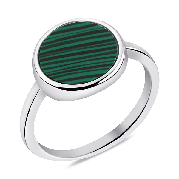 Срібна каблучка з малахітом (арт. 7501/6792млх) – зображення 1