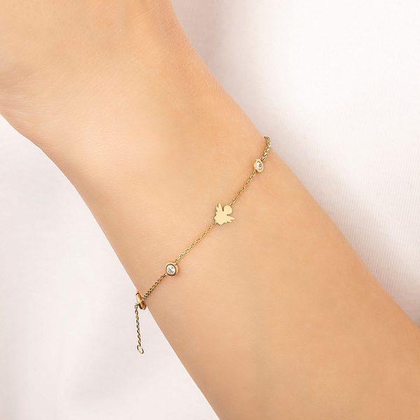 Золотой браслет с фианитами (арт. 324060ж) – изображение 2