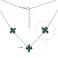 Колье Клевер из серебра с малахитом (арт. 7507/2102/10млх) – изображение 2