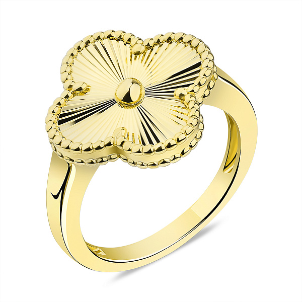 Серебряное кольцо с желтым родированием (арт. 7501/6537/15ж) – изображение 1