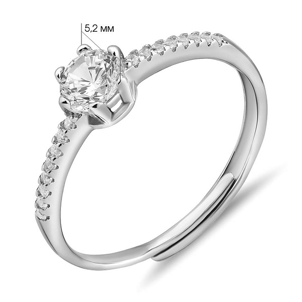 Серебряное кольцо с дорожкой из фианитов (арт. 7501/8066) – изображение 2