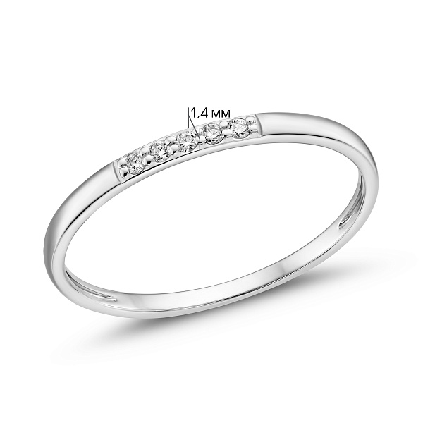 Золота каблучка з діамантами (арт. К011710005б) – зображення 3