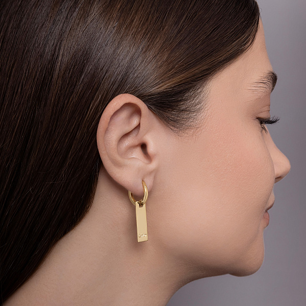 Серьги из желтого золота (арт. 107248/10ж) – изображение 3