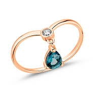 Золотое кольцо с топазом (арт. 141273Пл)