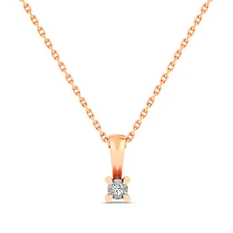 Золоте кольє з діамантом (арт. Ц011754)