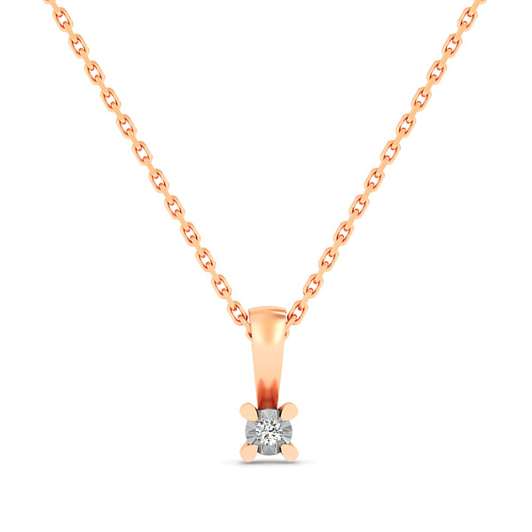 Золоте кольє з діамантом (арт. Ц011754) – зображення 1