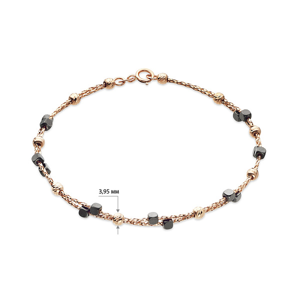 Золотой женский браслет (арт. 323757ч) – изображение 5