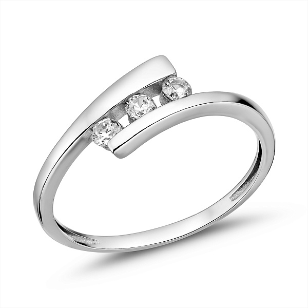 Серебряное кольцо с фианитами (арт. 7501/1550К) – изображение 1