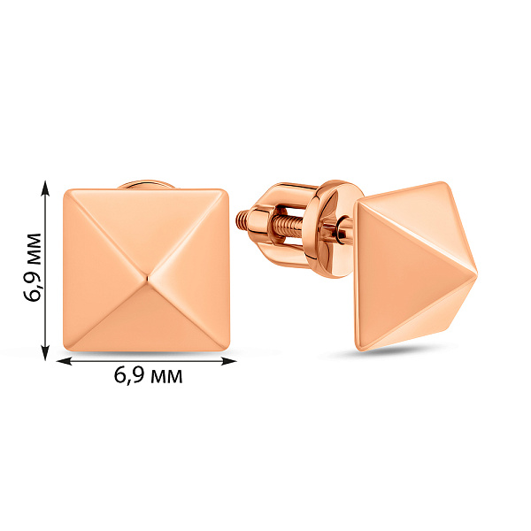 Золотые серьги пусеты (арт. 110567) – изображение 2