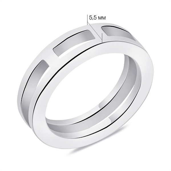 Серебряное кольцо без камней (арт. 7501/6273) – изображение 2