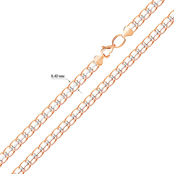 Золотое колье с родированием (арт. 350268р) – изображение 3