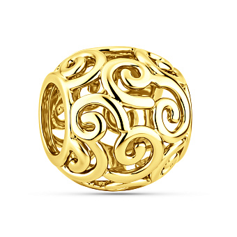 Фото Золотой шарм бусина (арт. 440389ж)