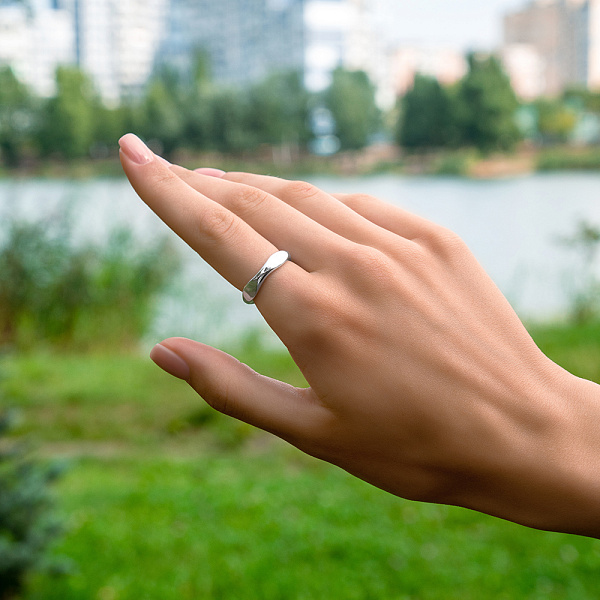 Кольцо Francelli из белого золота без камней (арт. е154427б) – изображение 4