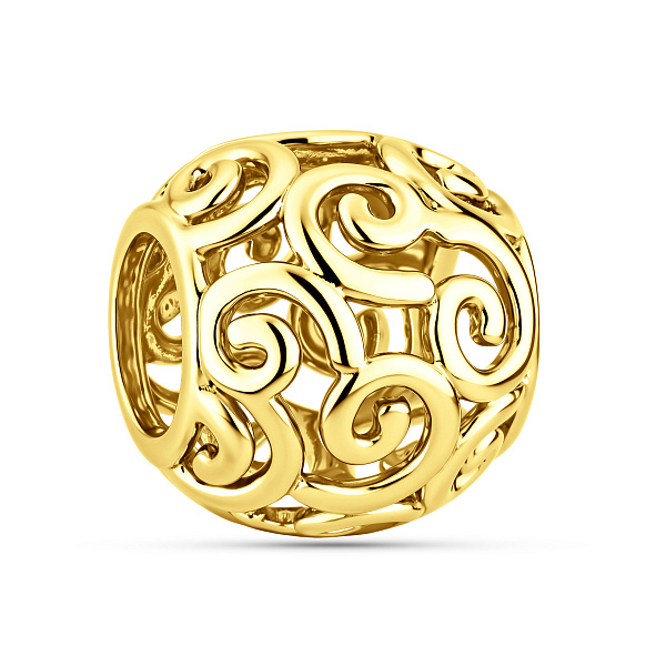 Золотой шарм бусина (арт. 440389ж) – изображение 1