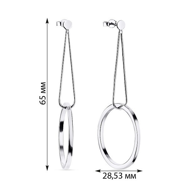 Срібні сережки з підвісками Trendy Style (арт. 7518/5510) – зображення 2