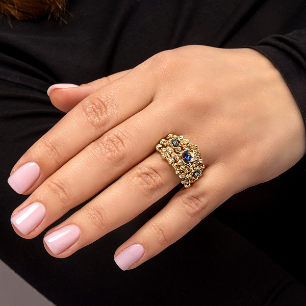 Кольцо из желтого золота Francelli (арт. 156603ждс) – изображение 2