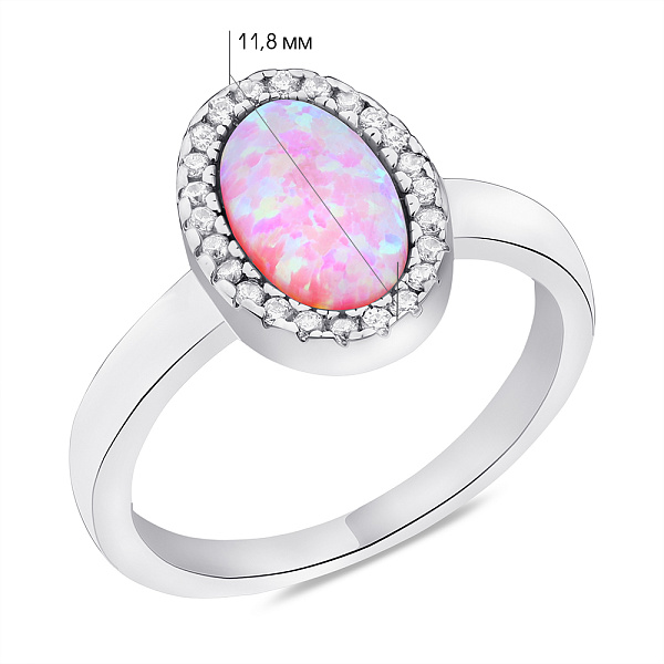 Кольцо из серебра с опалом (арт. 7501/6189Пор) – изображение 2