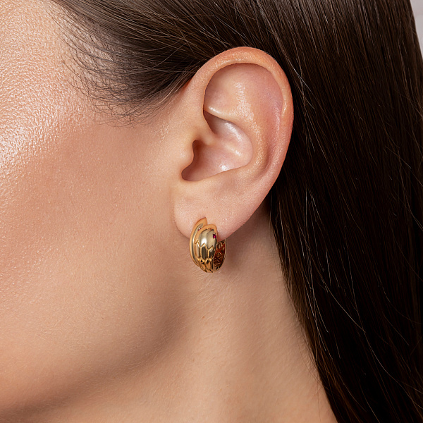 Золотые серьги Змея (арт. 1091933жмлн) – изображение 2