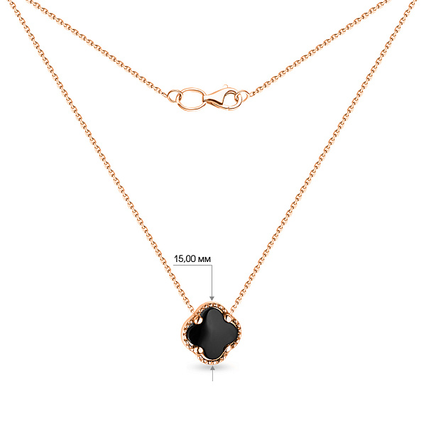 Кольє з червоного золота з оніксом (арт. 350622/15о) – зображення 5