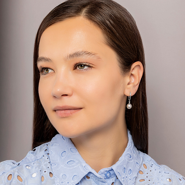 Золоті сережки з перлами і діамантами (арт. 2104966202) – зображення 3