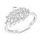Серебряное кольцо листик с фианитами (арт. 7501/8855) – изображение 2