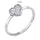 Серебряное кольцо Сердце с фианитами (арт. 7501/6766) – изображение 2