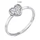 Серебряное кольцо Сердце с фианитами (арт. 7501/6766) – изображение 2