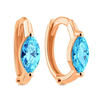 Золоті сережки з фіанітами (арт. 1101112г)