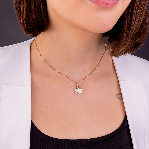 Золотий підвіс Листок Каштану (арт. 440952а) – зображення 2