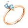 Золота каблучка з топазом (арт. 141234Птг) – зображення 4